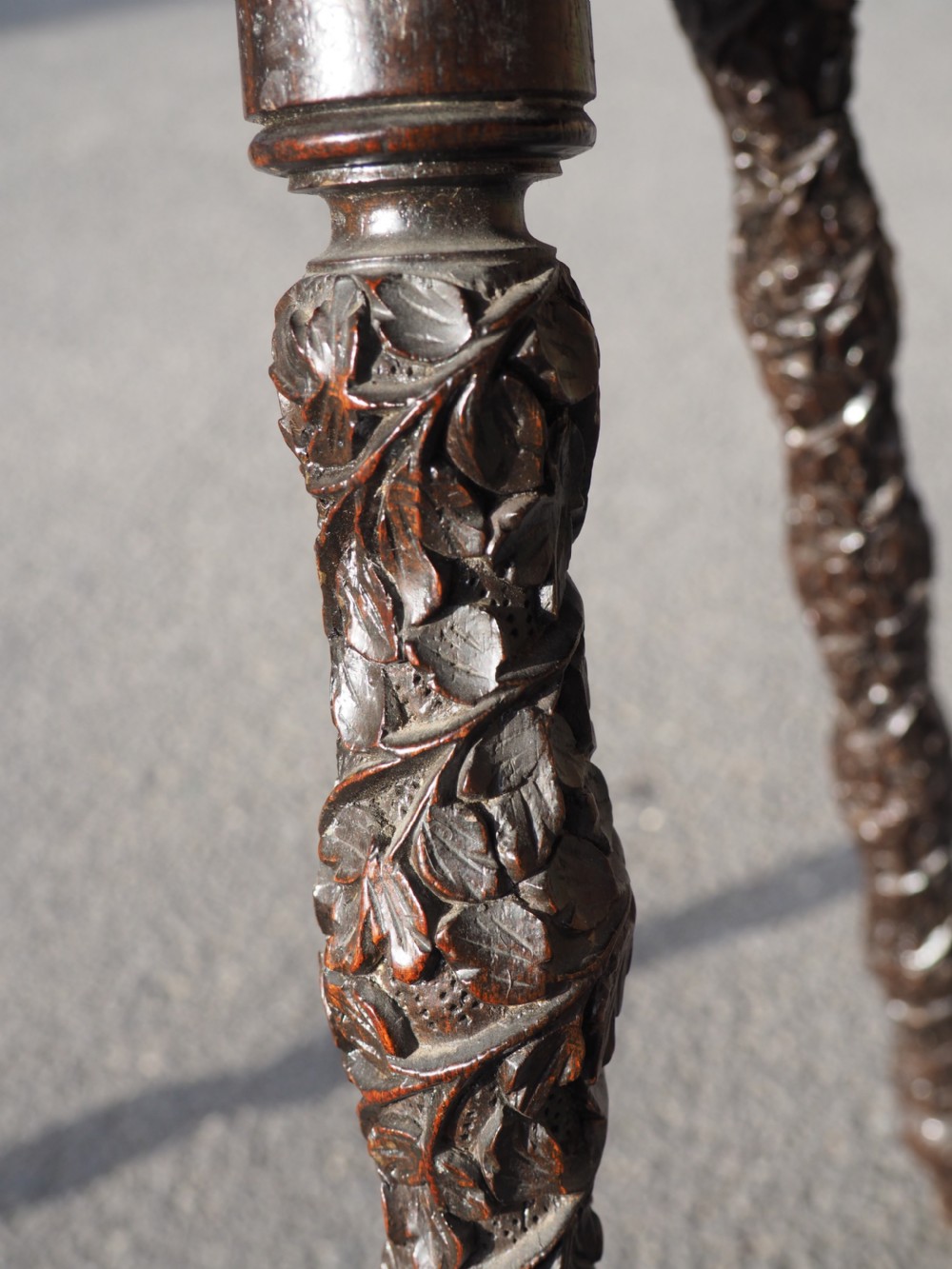 Indian carved Teak table View VI