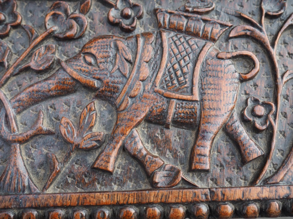 Indian carved Teak table View XI