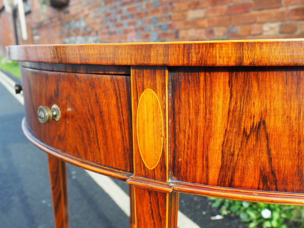 Rosewood demilune table View II