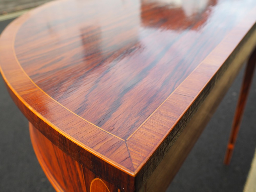 Rosewood demilune table View III