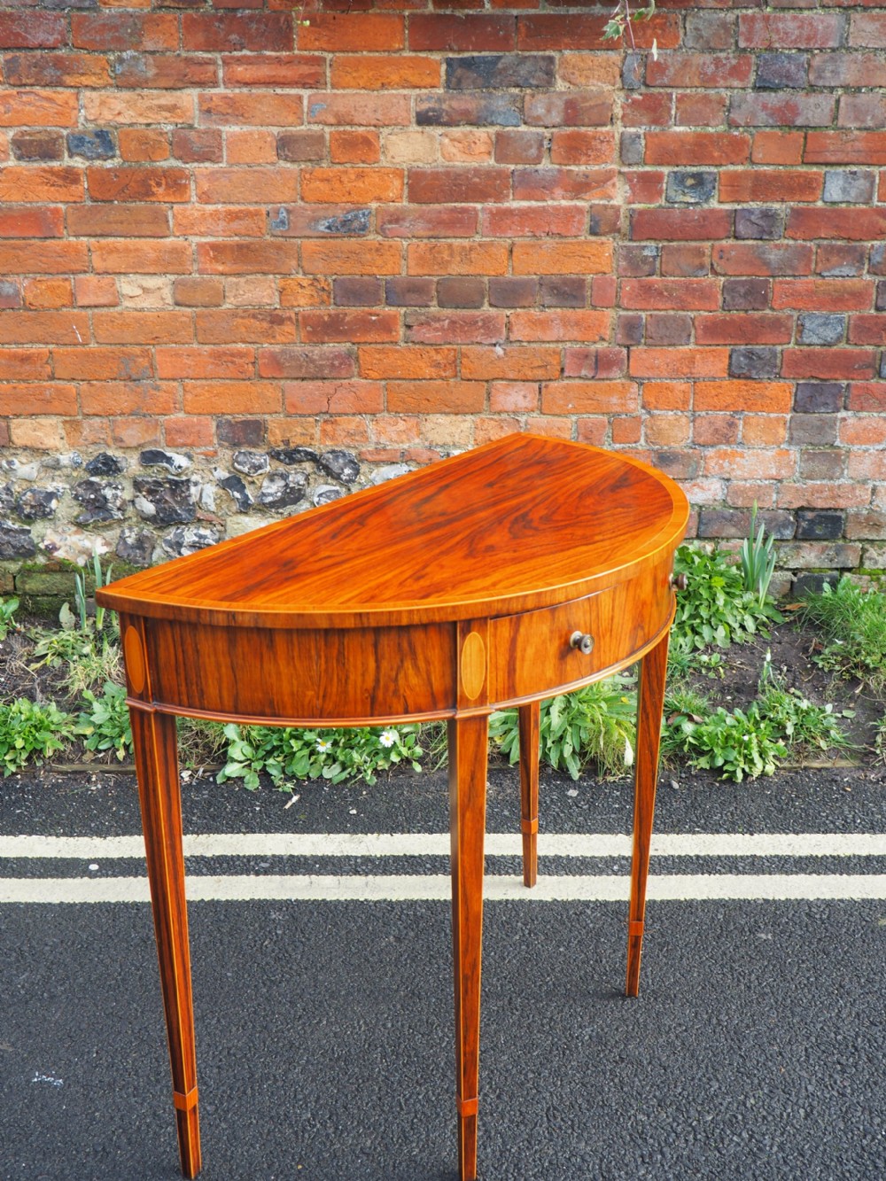 Rosewood demilune table View IV