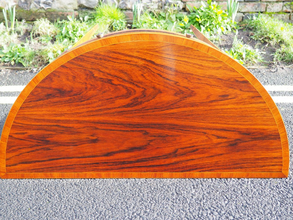 Rosewood demilune table View VIII