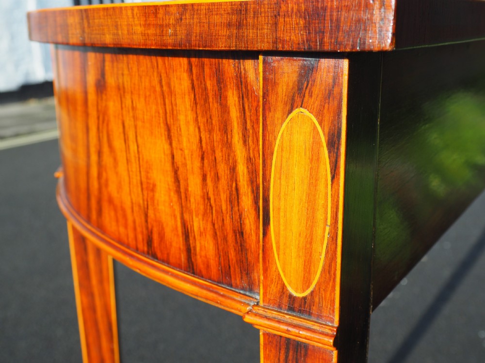 Rosewood demilune table View X
