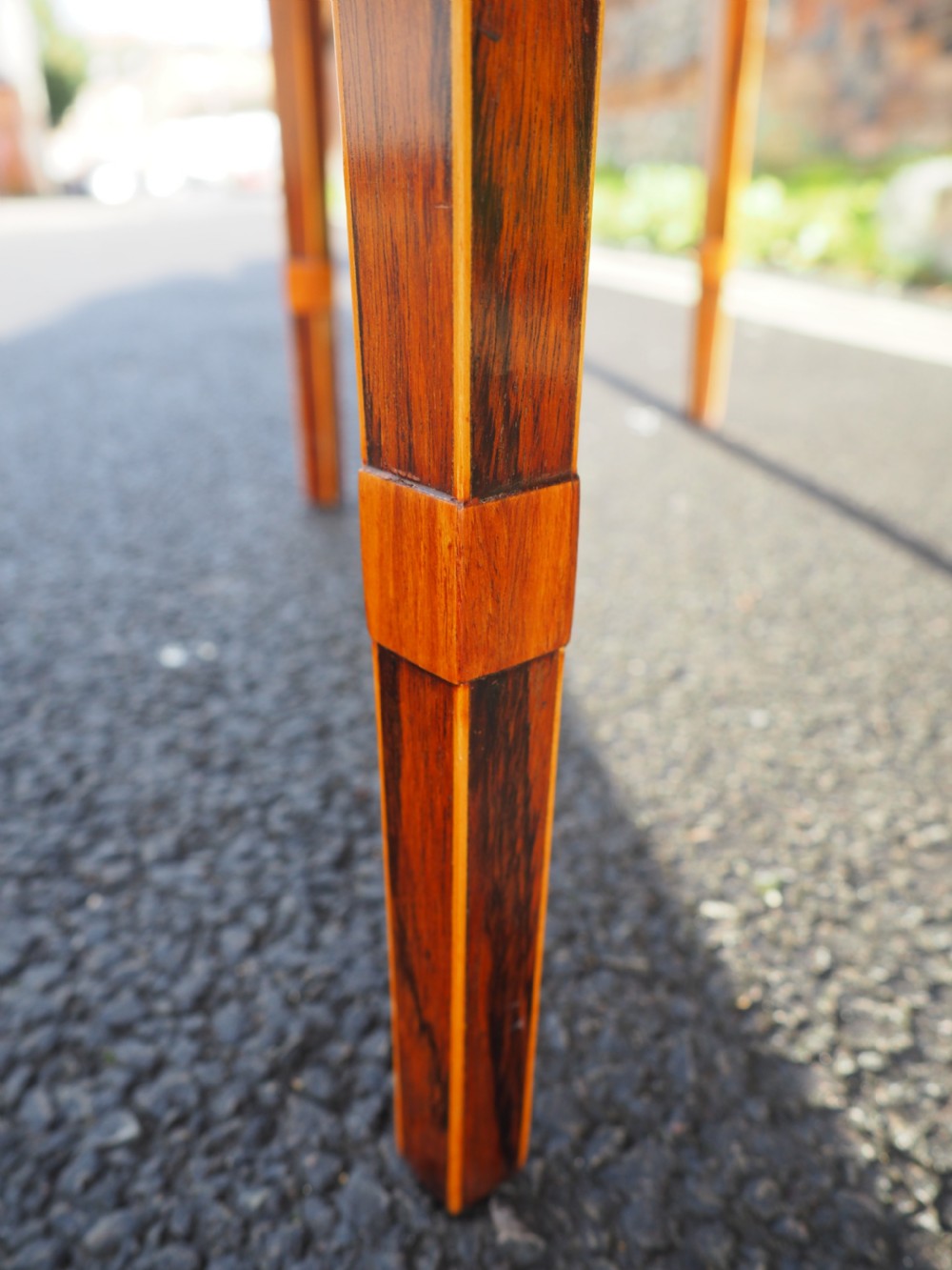 Rosewood demilune table View XII