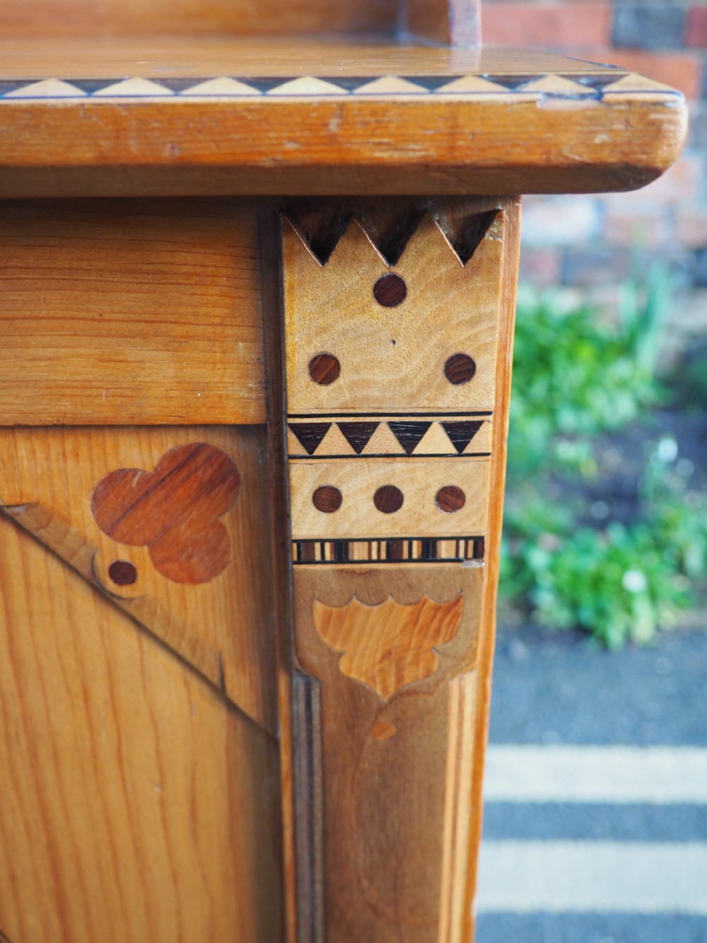Aesthetic pine bedside cupboard View II