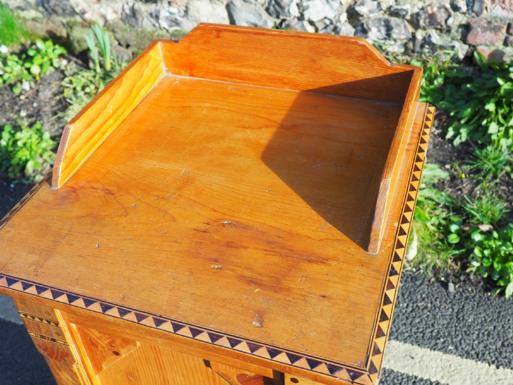 Aesthetic pine bedside cupboard View XI