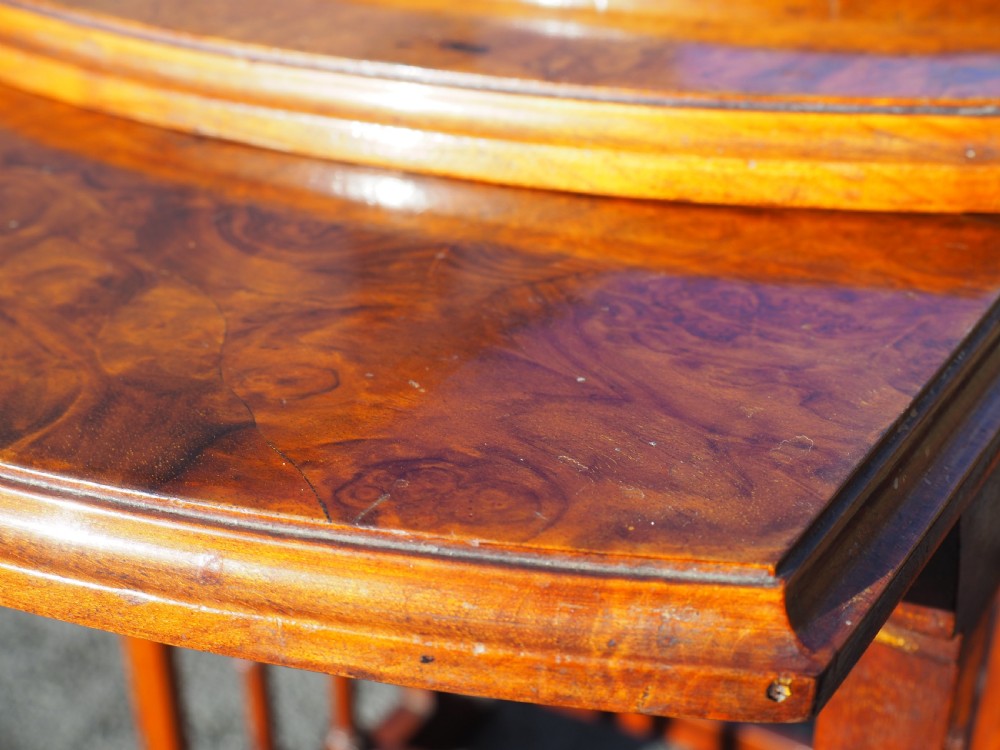 Nest of burr walnut tables View IV