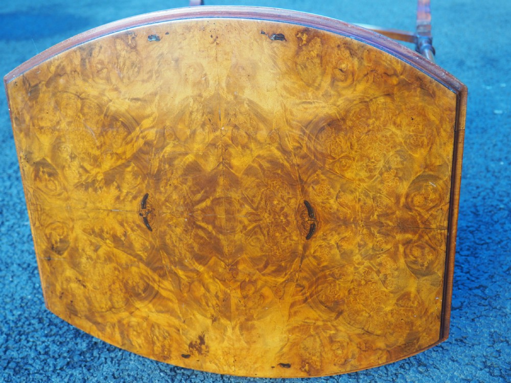 Nest of burr walnut tables View VII