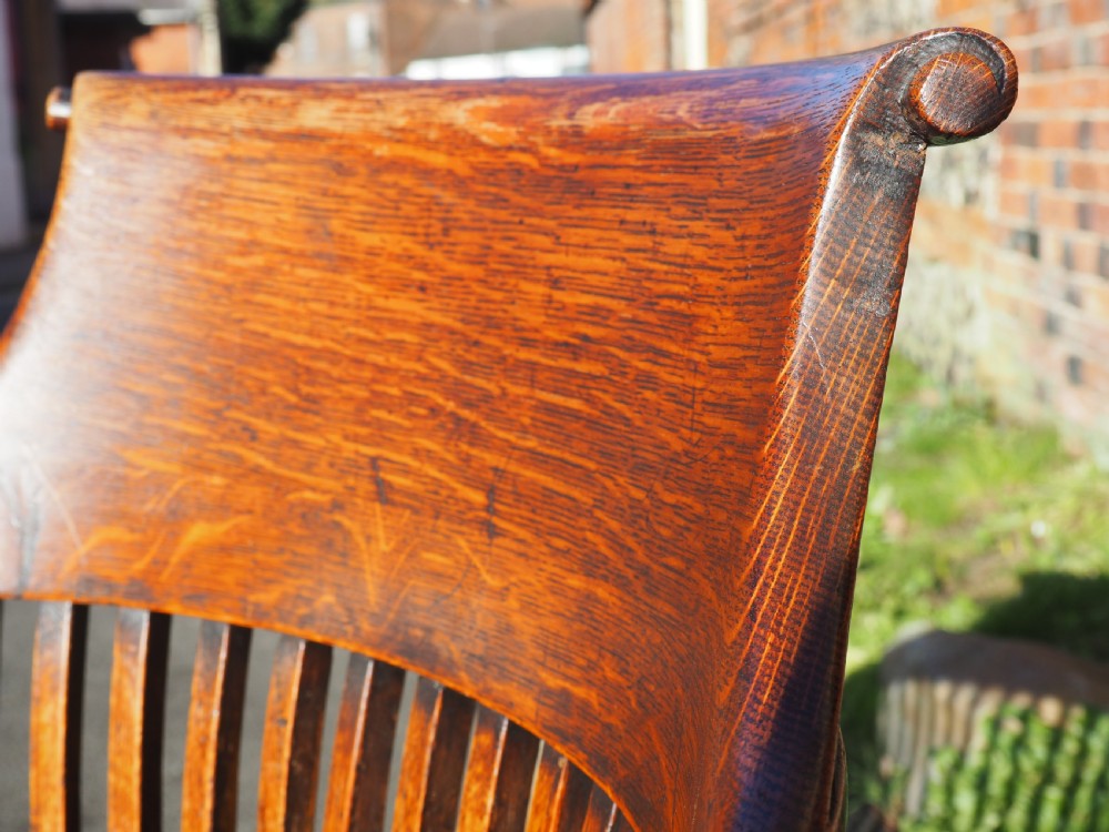 Oak revolving desk chair View IV