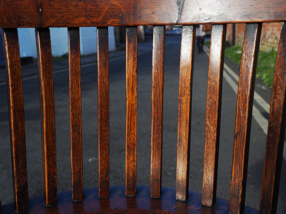 Oak revolving desk chair View VII