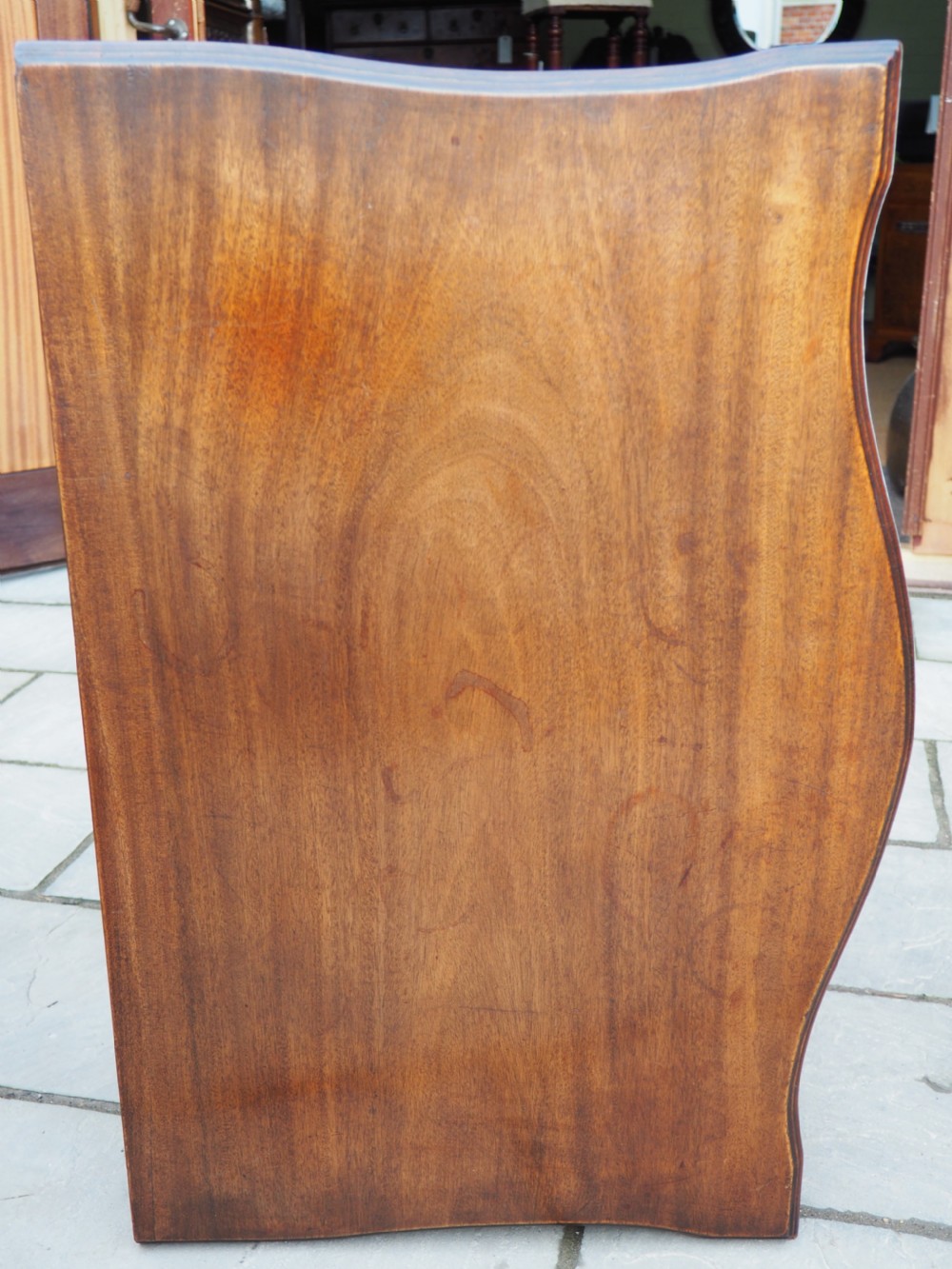 Mahogany serpentine chest View II