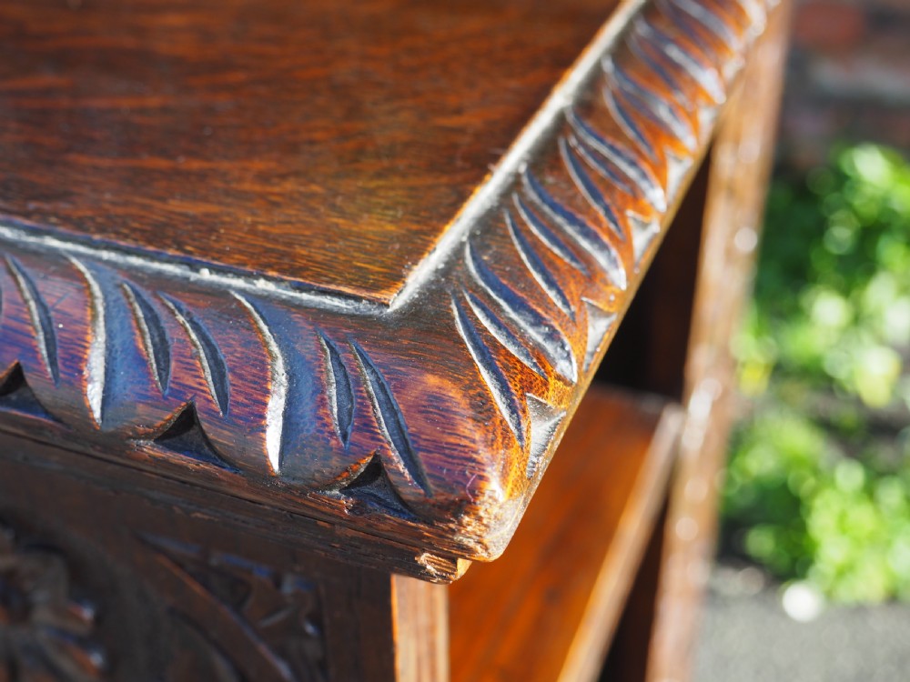 Oak revolving bookcase View IV
