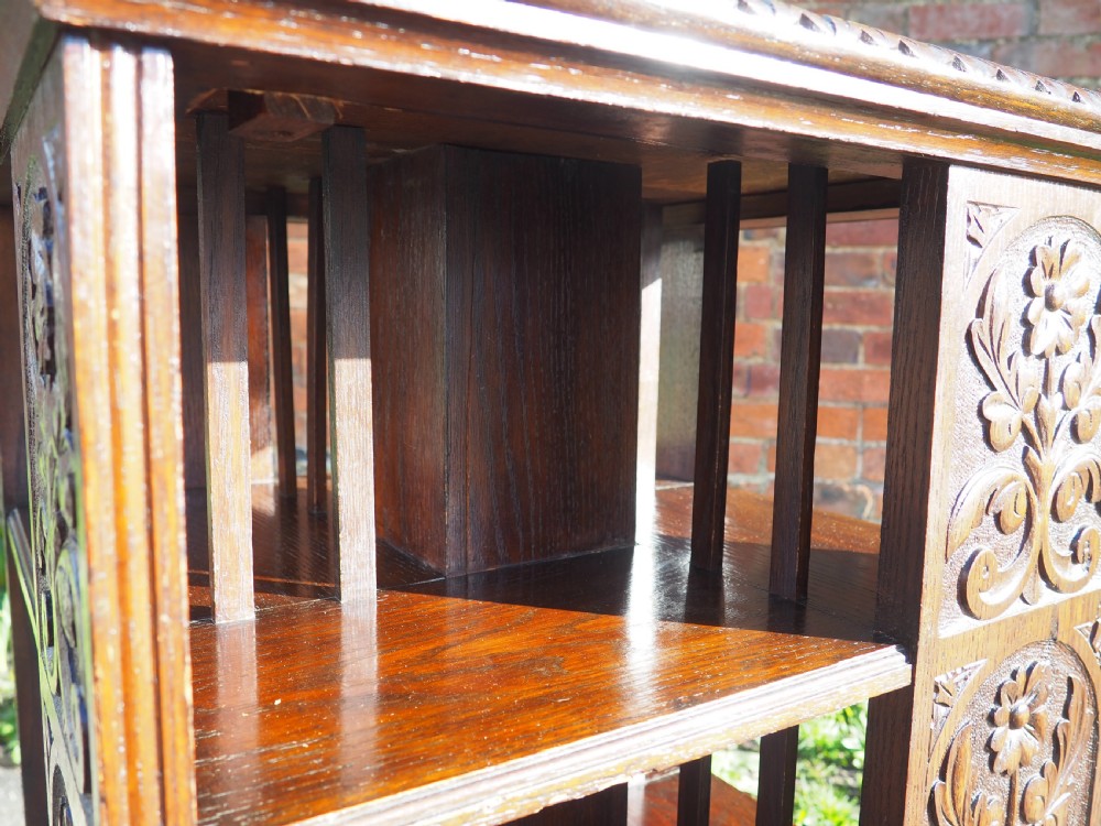 Oak revolving bookcase View VI