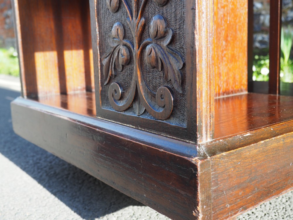 Oak revolving bookcase View VIII