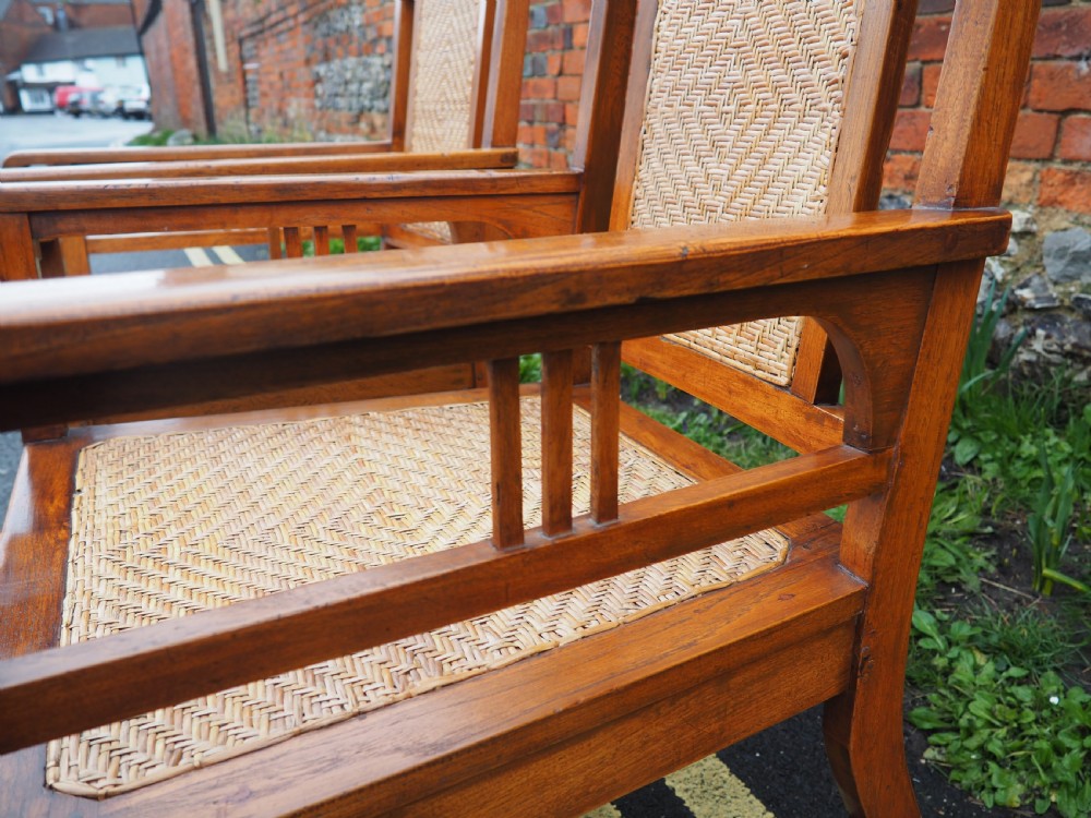 Pair of indian teak armchairs View VII