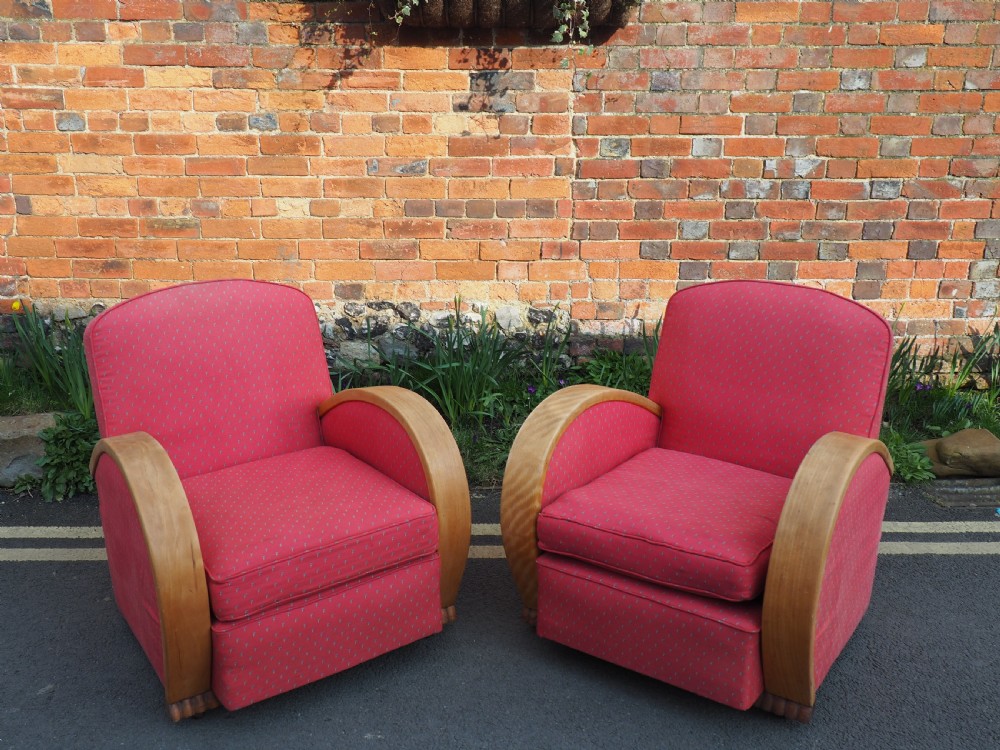 Pair of art deco armchairs