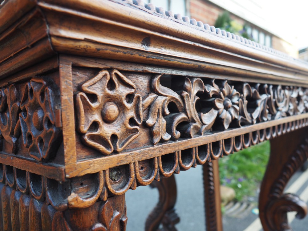 Anglo indian teak console table View III