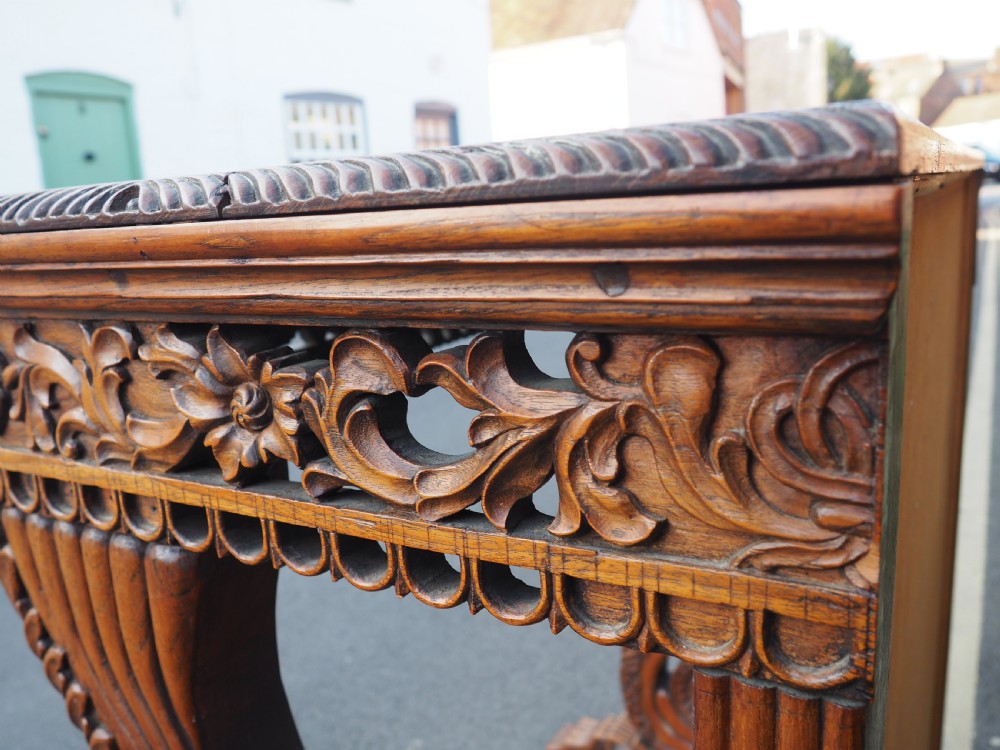 Anglo indian teak console table View V