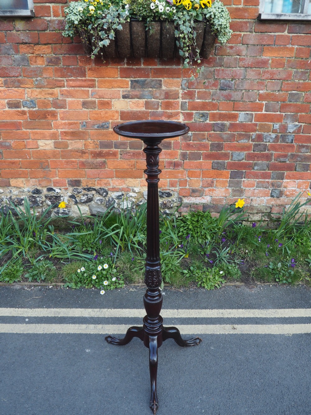 Mahogany torchere