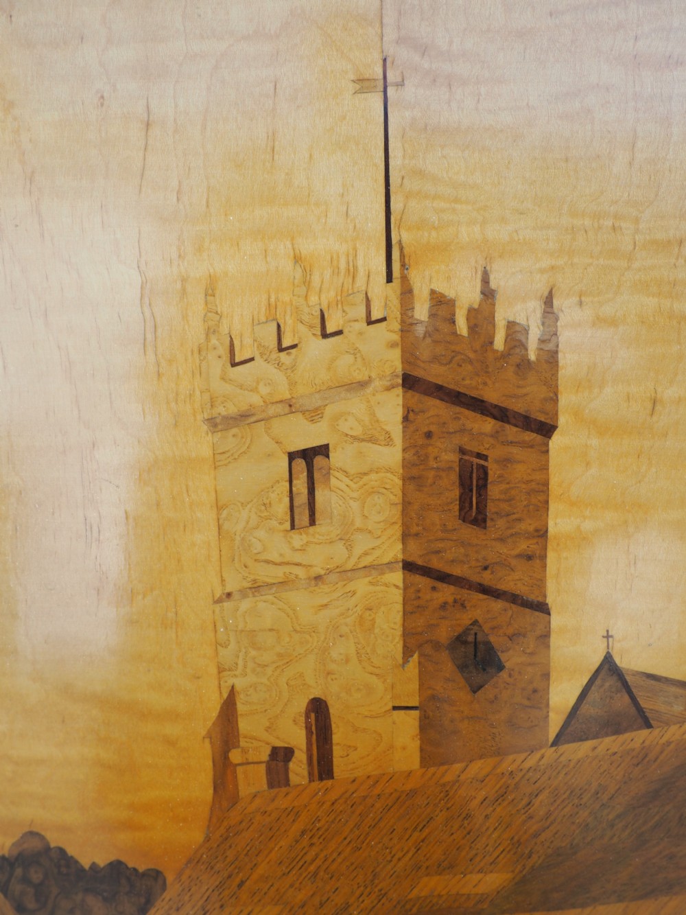 Marquetry veneered picture View III