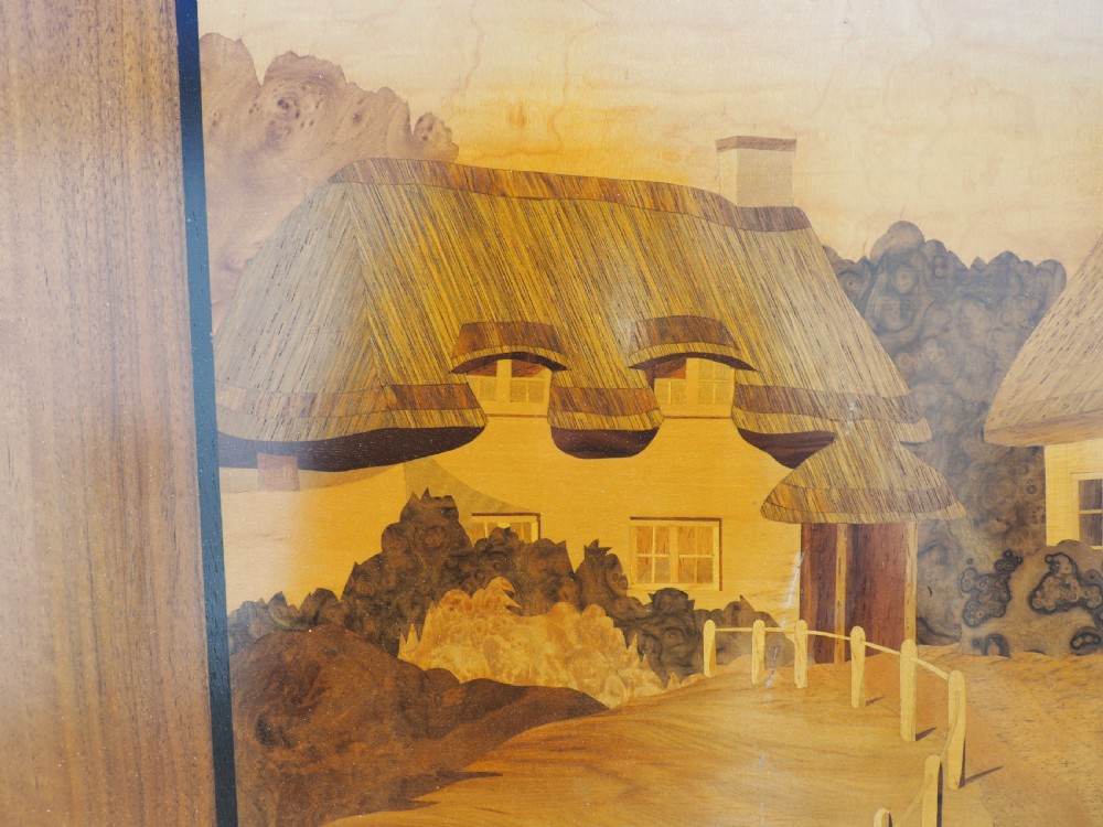 Marquetry veneered picture View IV