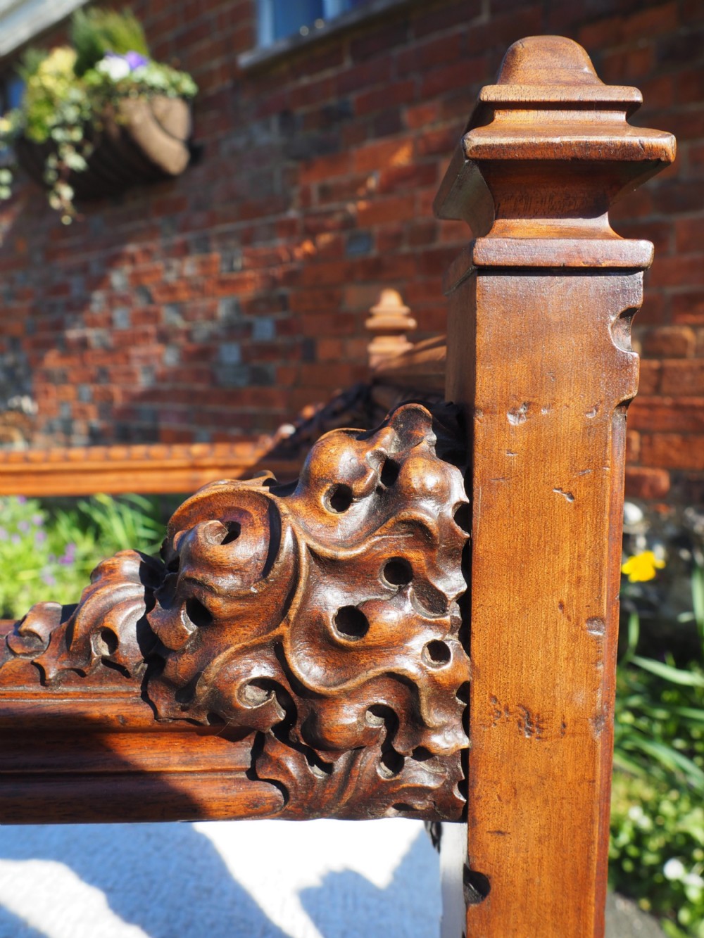 Pair of walnut savonarola chairs View VIII