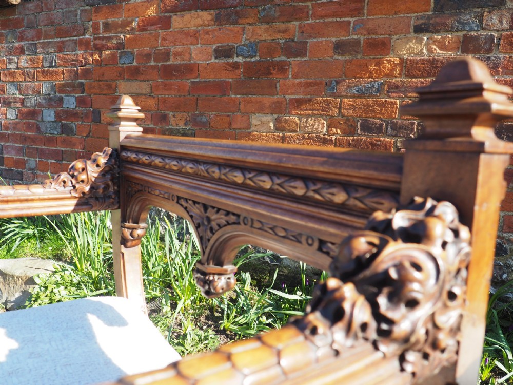 Pair of walnut savonarola chairs View IX