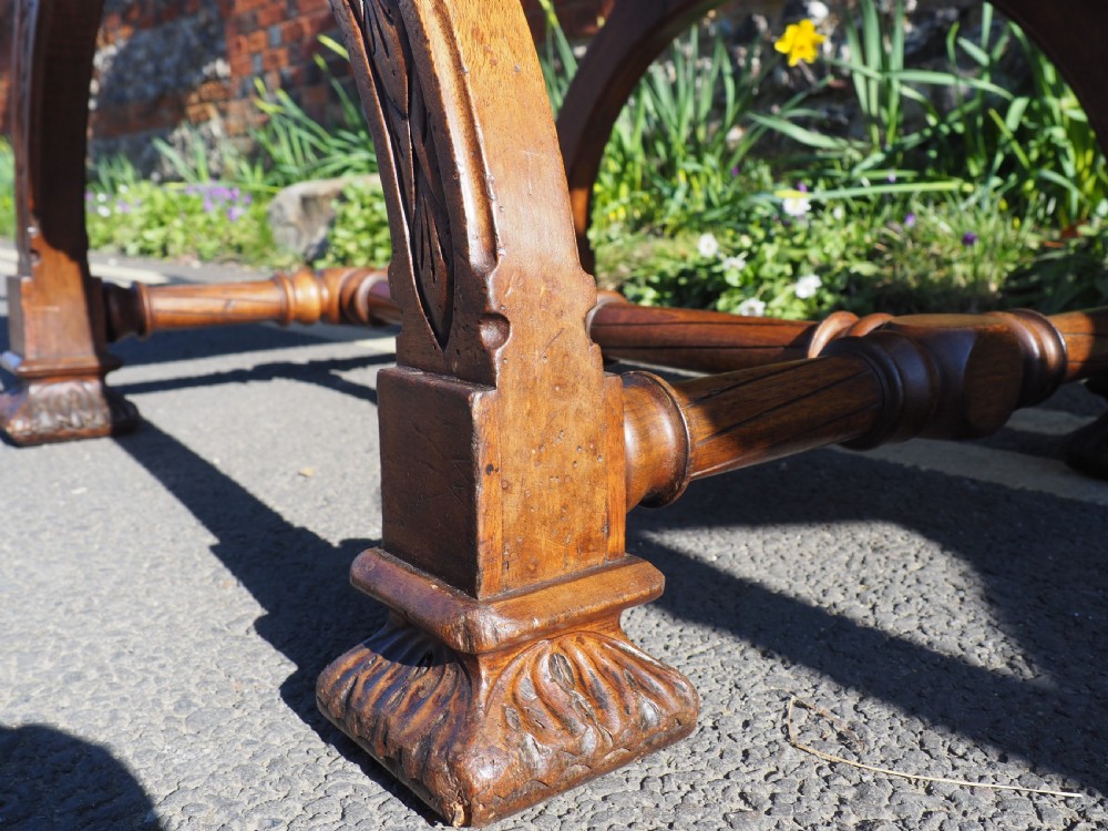 Pair of walnut savonarola chairs View XI