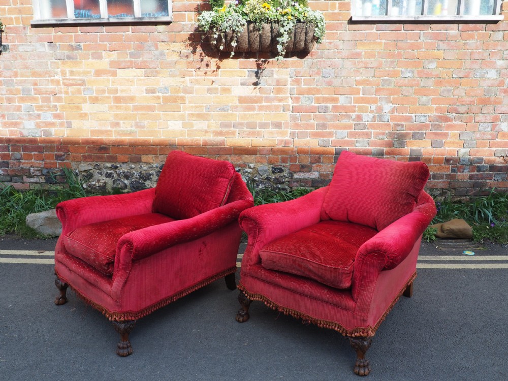 Pair of deep seated armchairs View IV