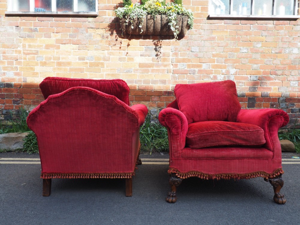 Pair of deep seated armchairs View VII