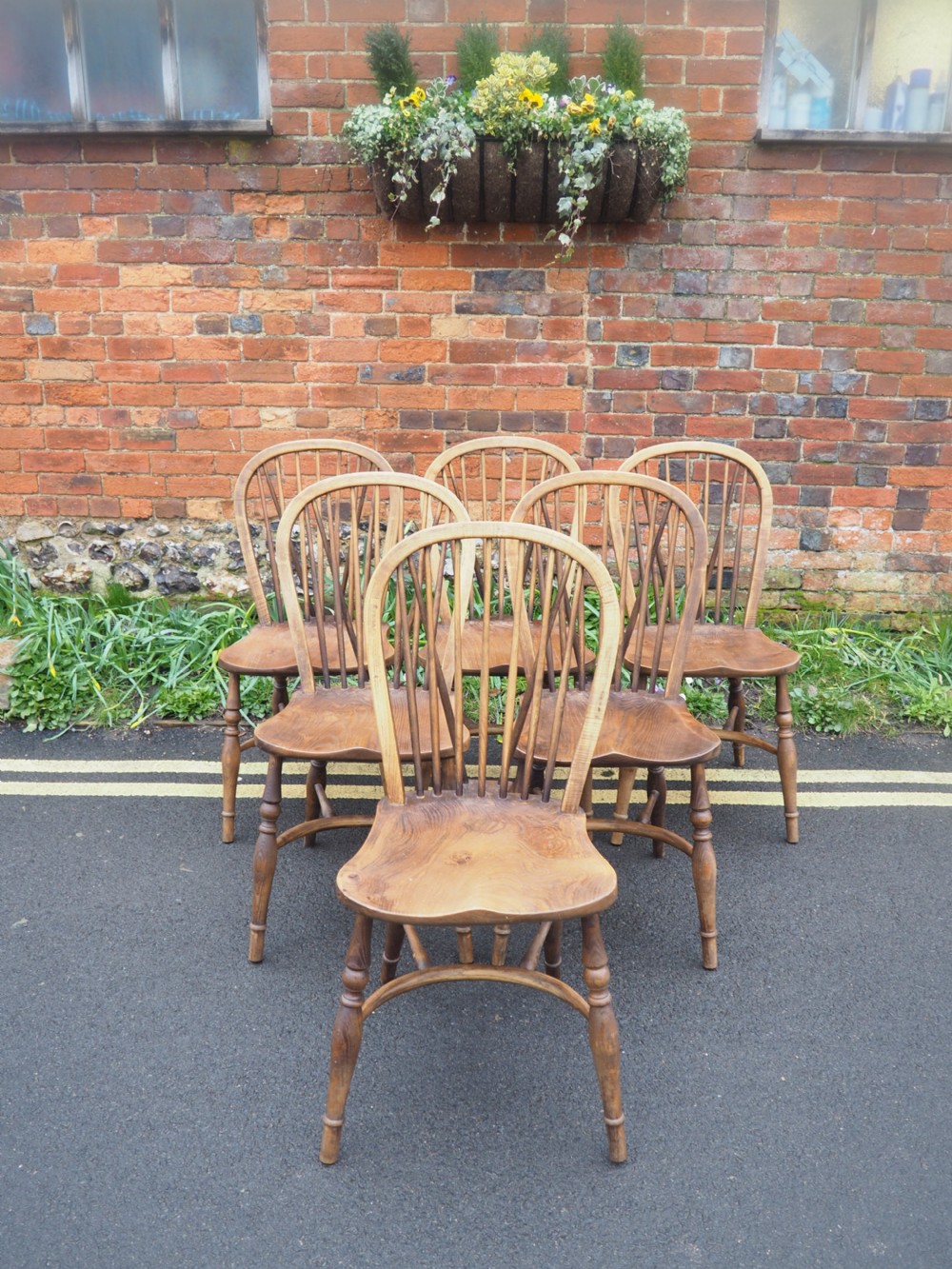 Set of six kitchen chairs