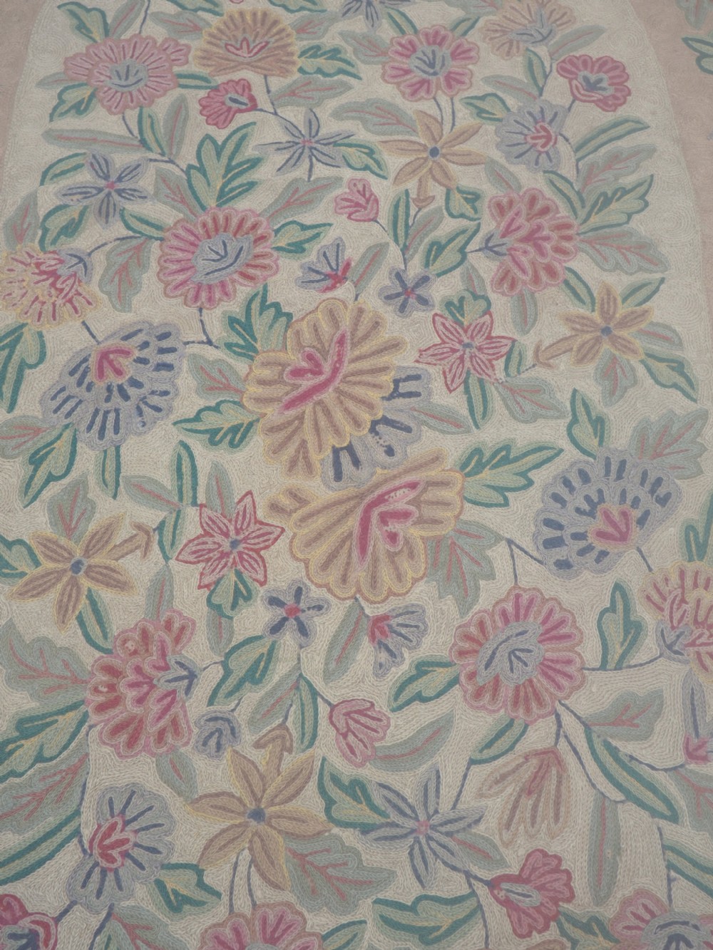 Antique Kashmiri chain stitch carpet View IV