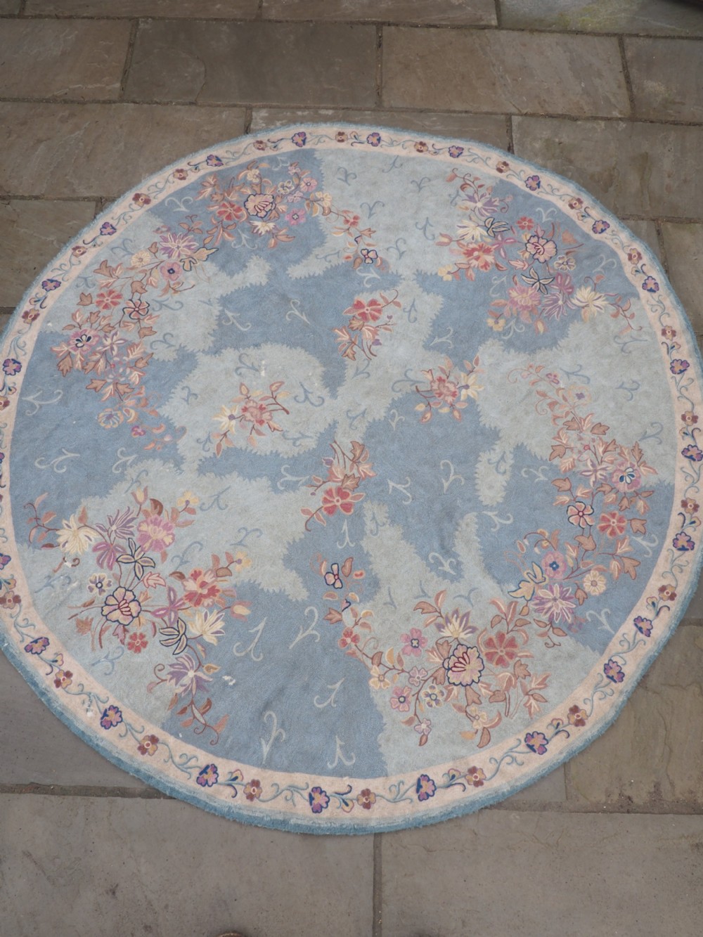Antique Kashmiri chain stitch carpet