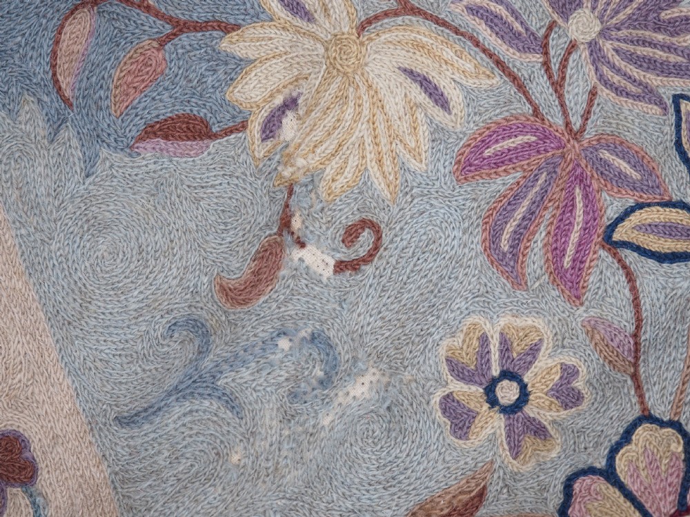 Antique Kashmiri chain stitch carpet View IV