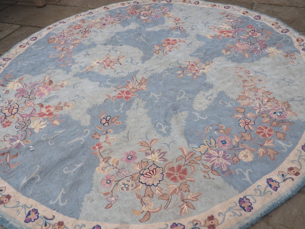 Antique Kashmiri chain stitch carpet View VII