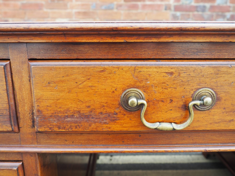 Edwardian mahogany pedestal desk View IV