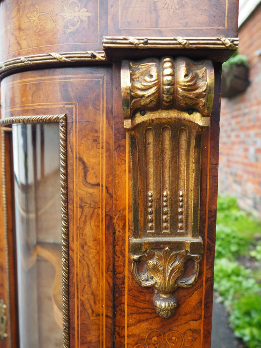 Victorian walnut credenza View II