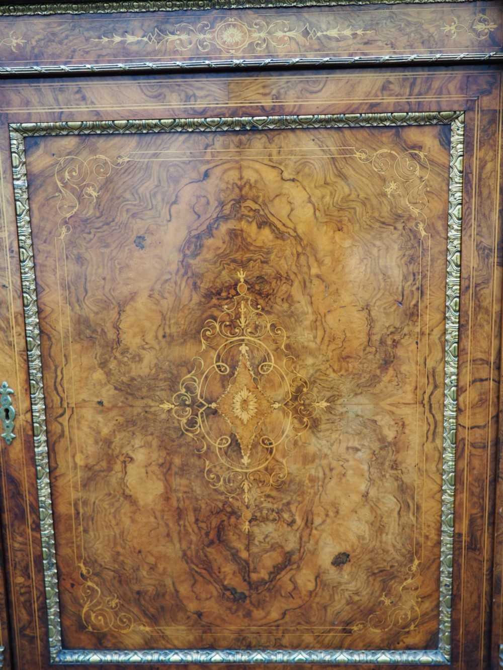 Victorian walnut credenza View VII