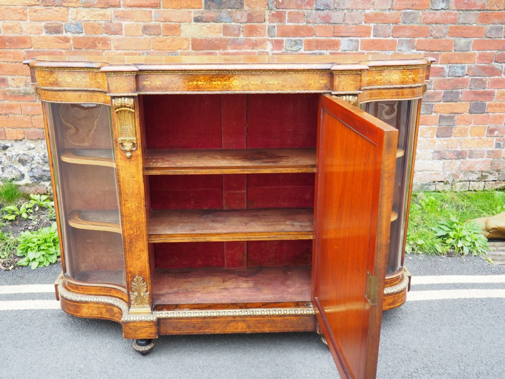 Victorian walnut credenza View XIV