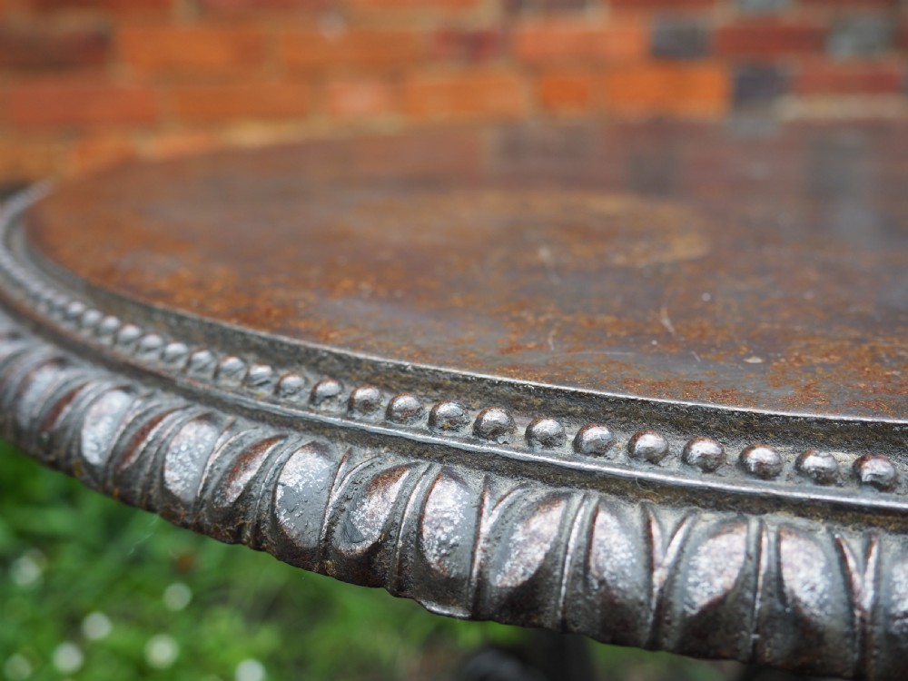 Nineteenth century cast iron table View II