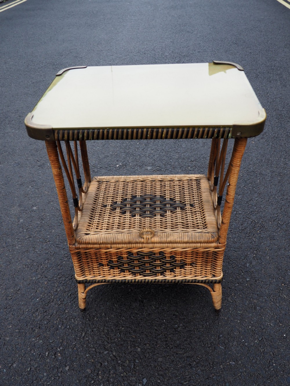 Small woven cabinet