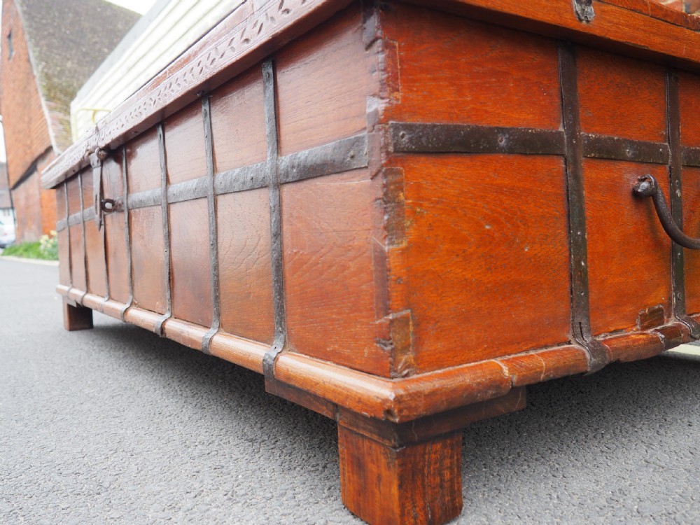 Very large Indian teak trunk View III