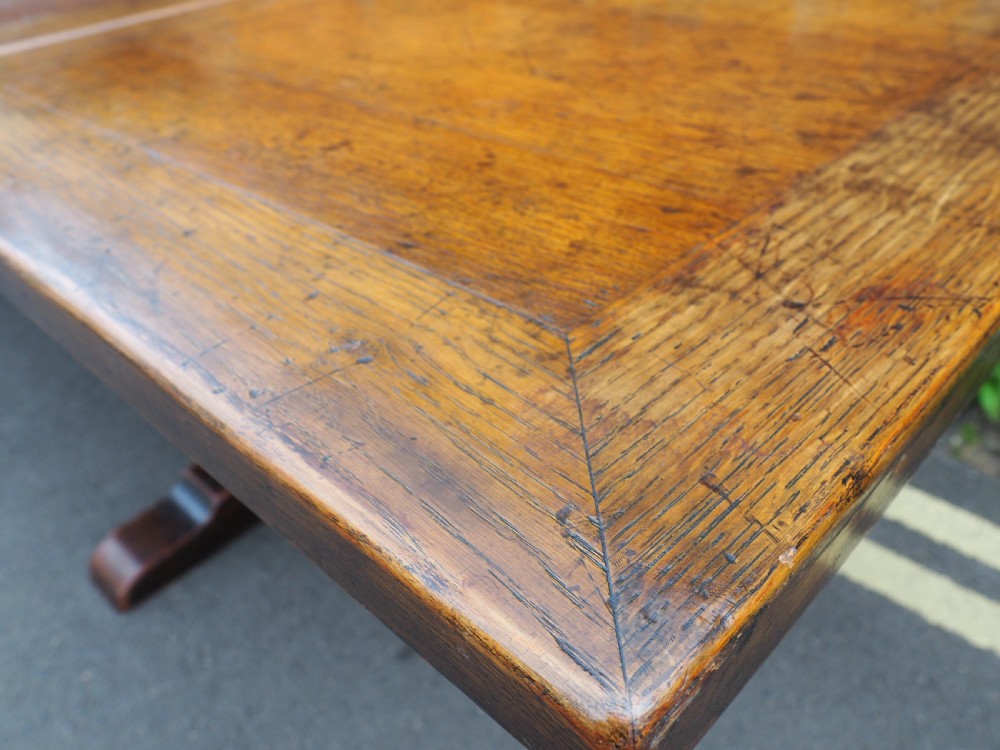 Large oak draw leaf table View III