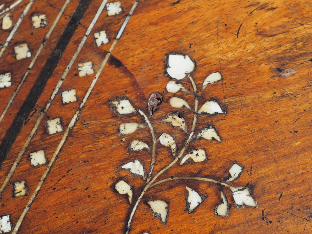 Full size Indian inlaid folding table. View IV