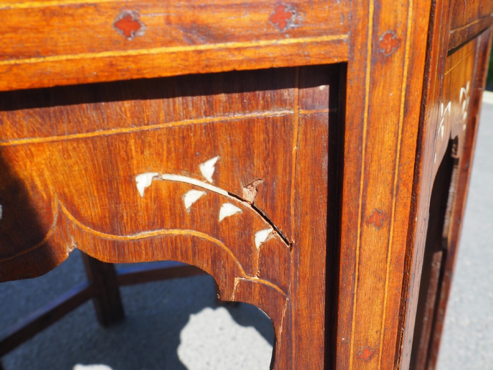 Full size Indian inlaid folding table. View V