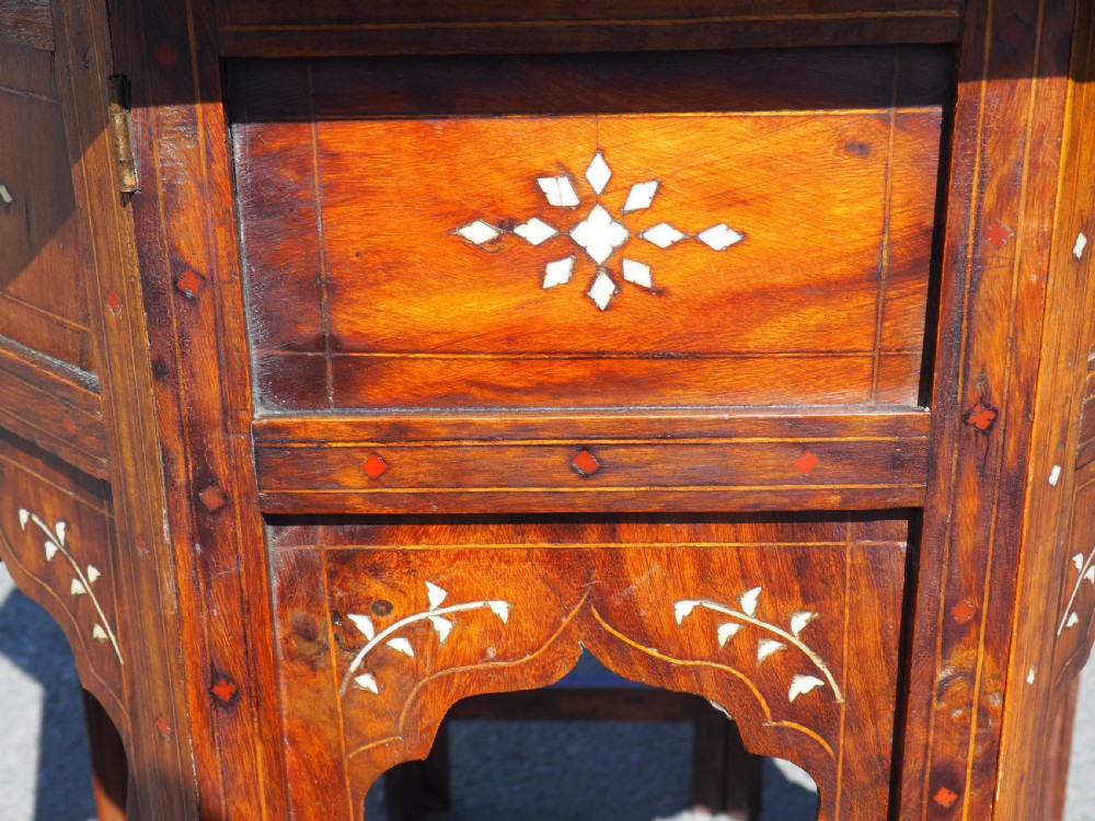 Full size Indian inlaid folding table. View VI