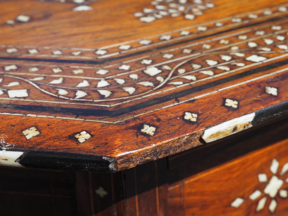 Full size Indian inlaid folding table. View VII