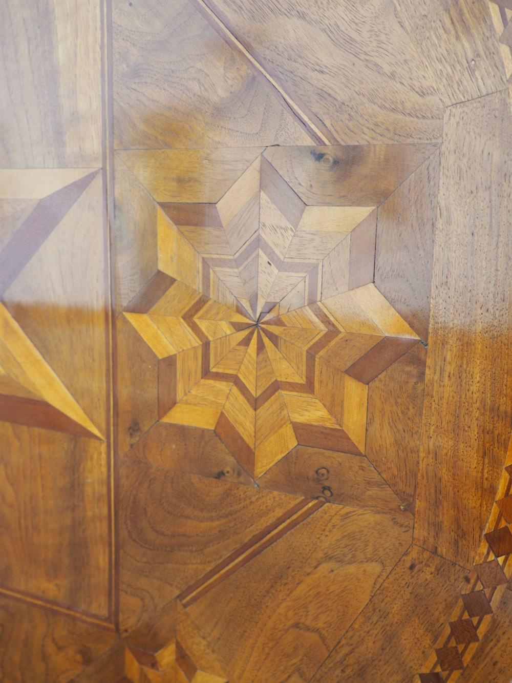 Continental inlaid walnut table View IV