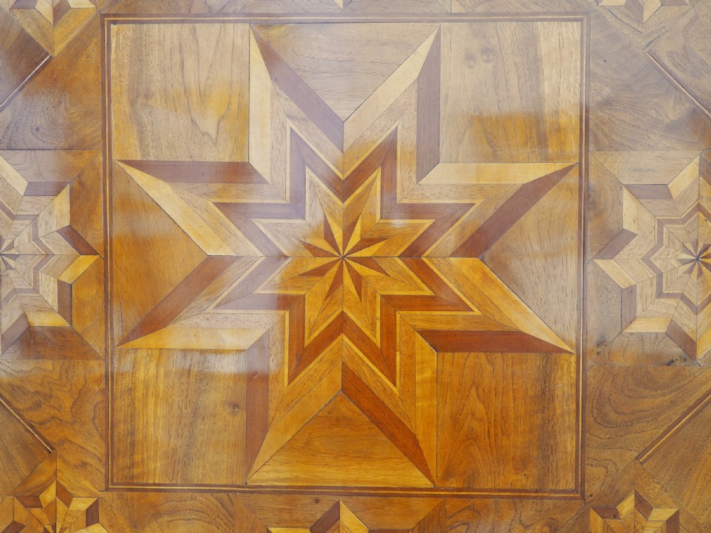 Continental inlaid walnut table View V