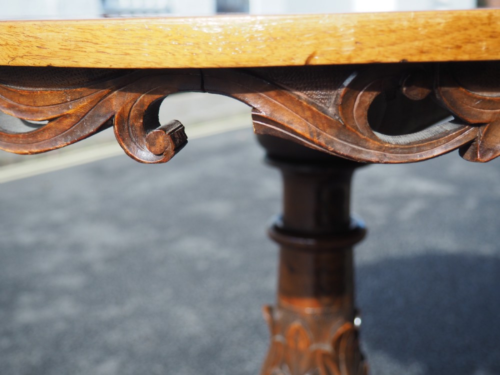 Continental inlaid walnut table View IX